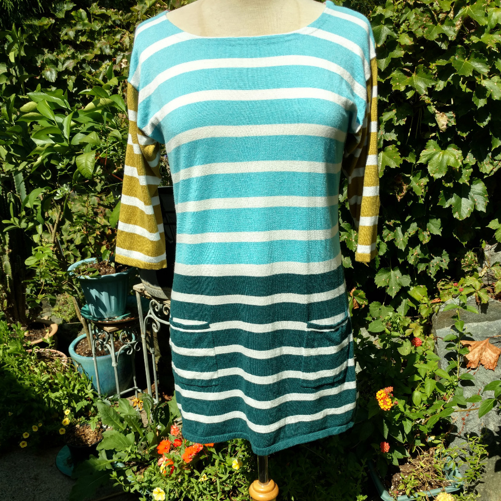 White Stuff multi stripe tunic sweater